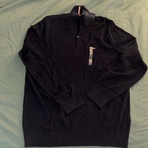 Big & Tall Tommy Hilfiger Classic-Fit Combed-Cotton Quarter-Zip Sweater